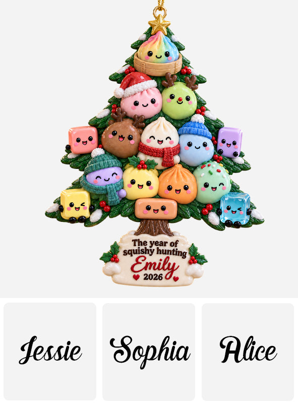 The Year of Squishy Hunting - Personalized Kid Premium 3D Ornament
