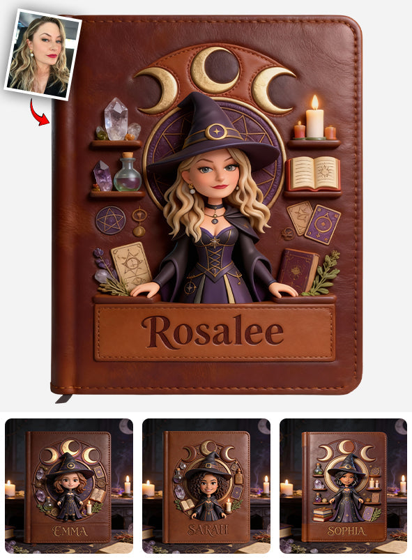 Magische Hexe – Personalisiertes Hexen-Lederjournal