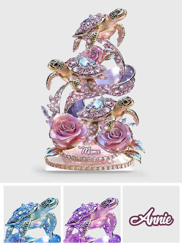 We Love You Gift For Mom, Grandma - Personalized Mother Custom Shaped Acrylic Plaque