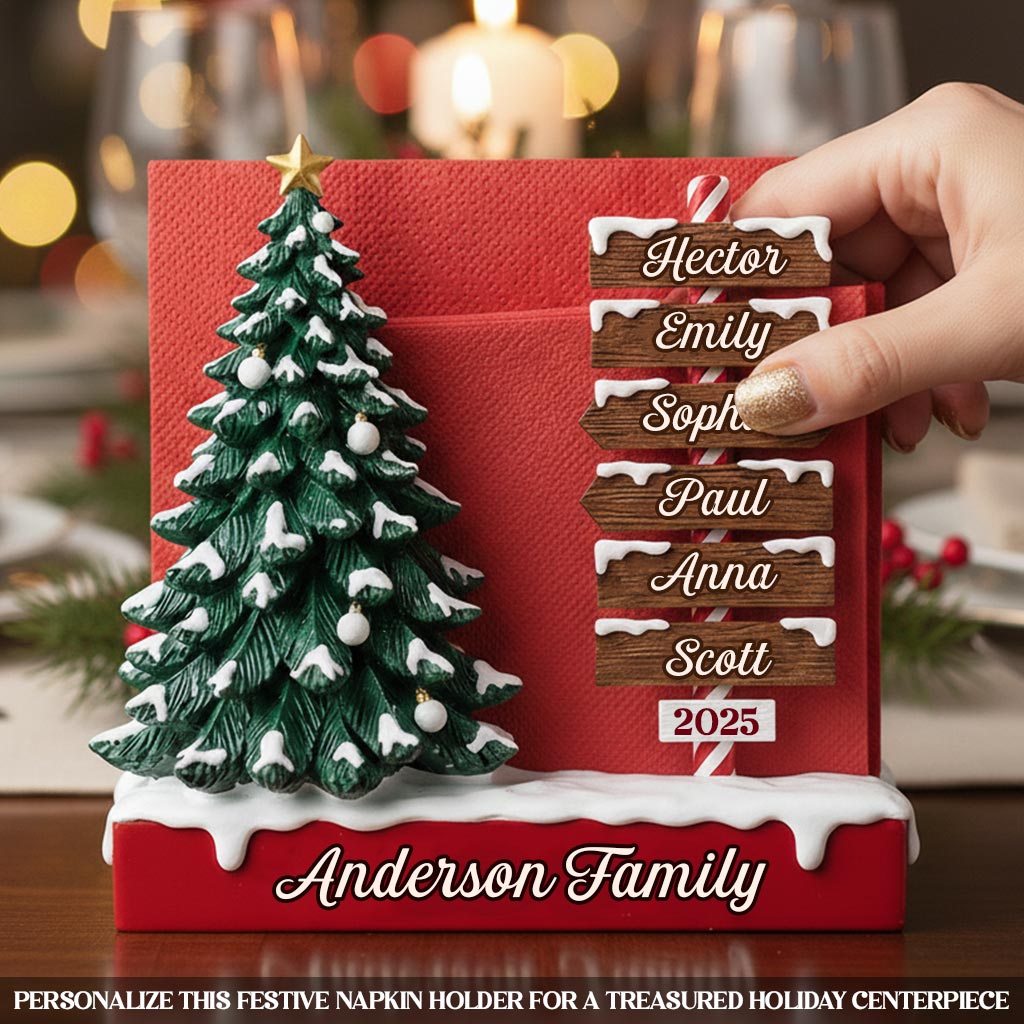 Weihnachtsgeschenk für die Familie – personalisierter Papierhandtuchhalter für die Familie