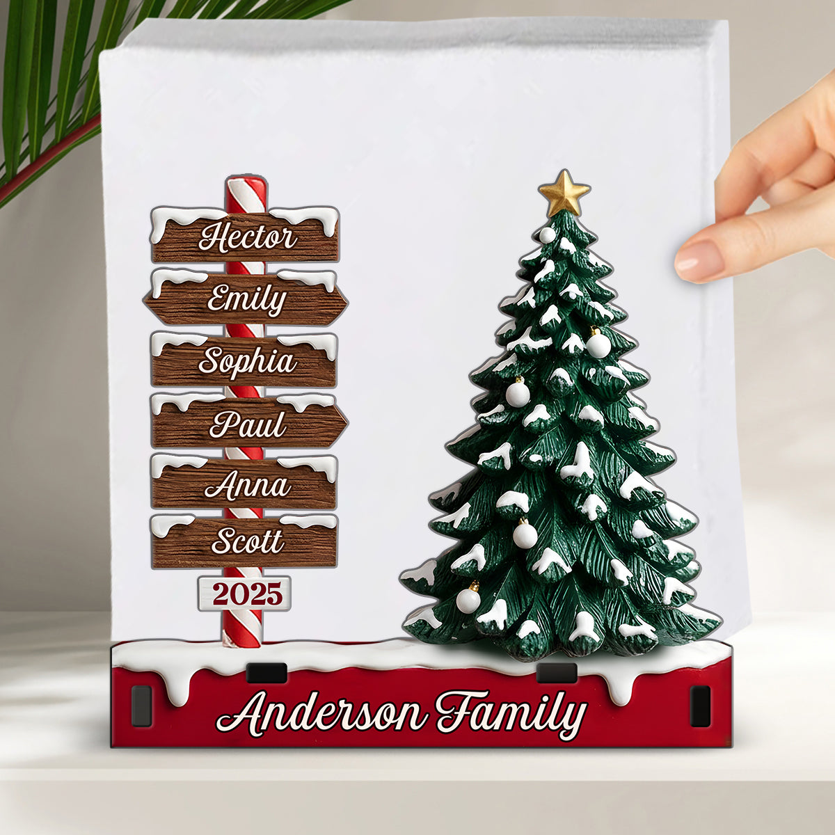 Weihnachtsgeschenk für die Familie – personalisierter Papierhandtuchhalter für die Familie