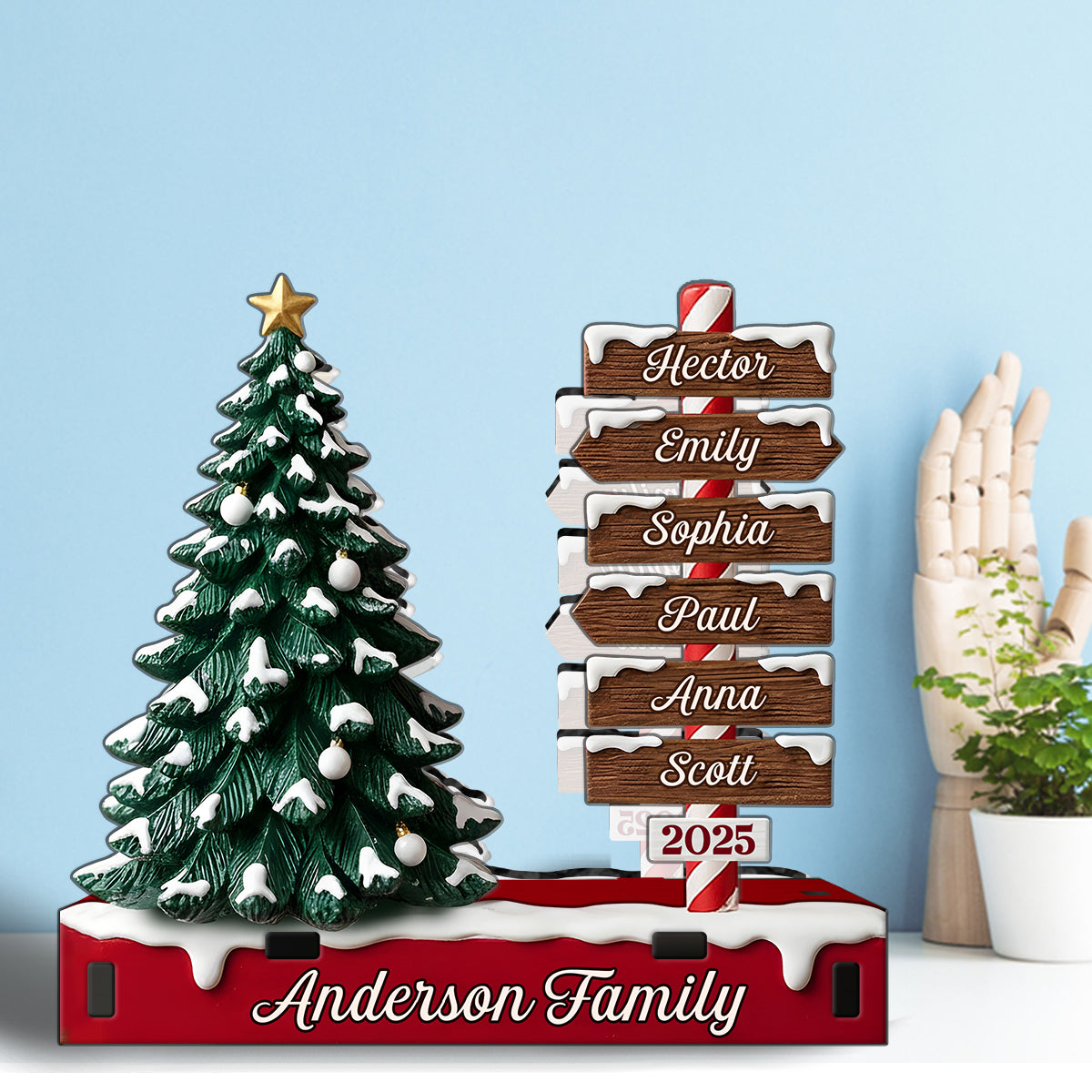Weihnachtsgeschenk für die Familie – personalisierter Papierhandtuchhalter für die Familie