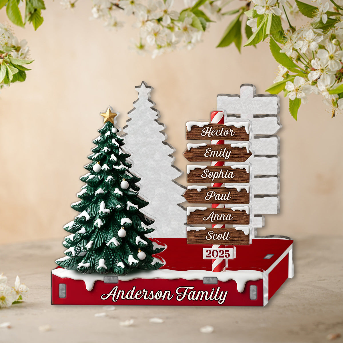 Weihnachtsgeschenk für die Familie – personalisierter Papierhandtuchhalter für die Familie