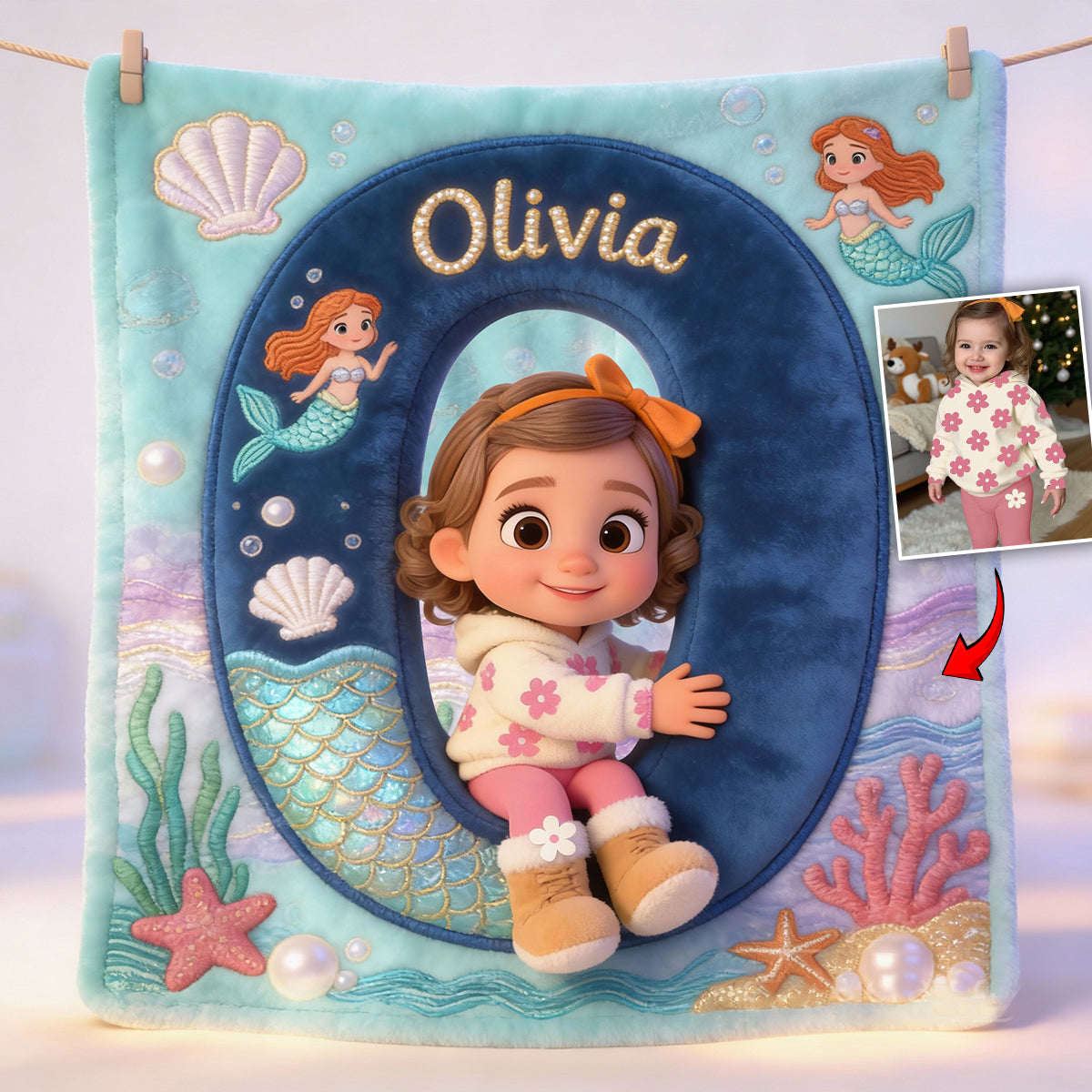 Ich liebe dich, Baby – personalisierte Kinderdecke