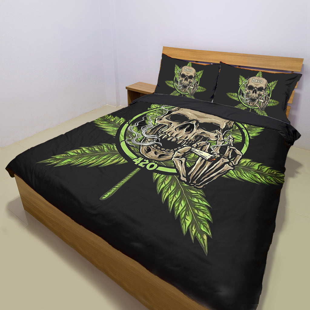 Art Skull Bedding Set - Personalized Weed Bedding Set