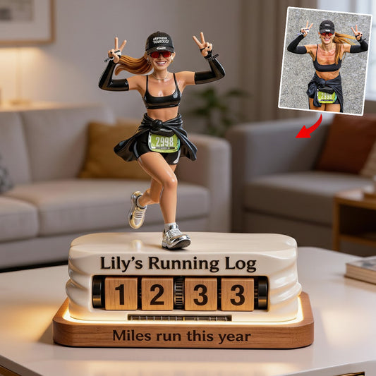 Miles This Year - Personalized Running Interchangeable Plaque
