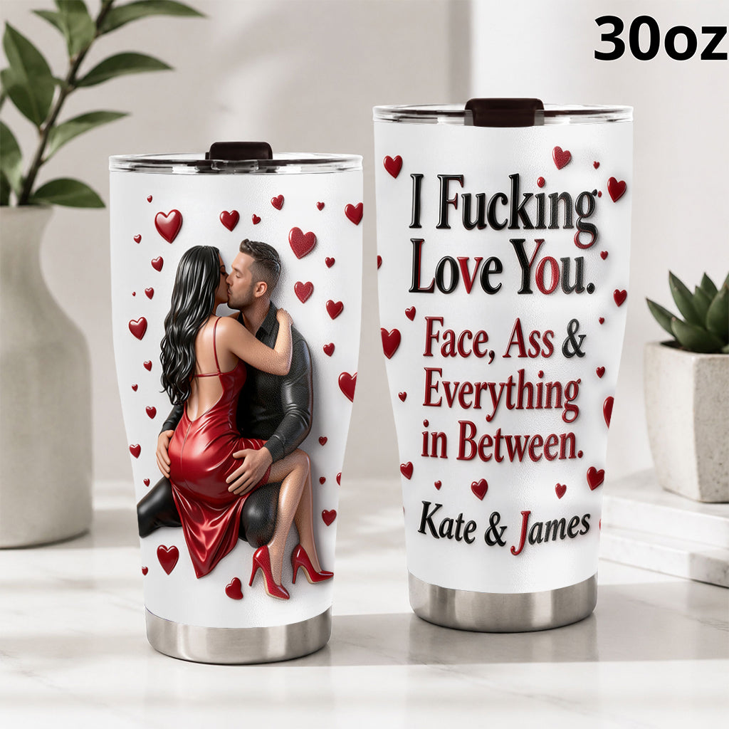 I Love You - Personalized Spicy Couple Tumbler