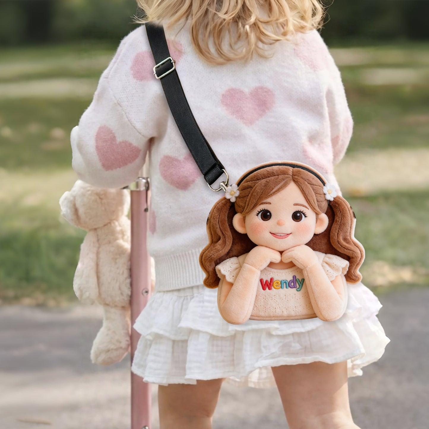 Custom Any Photo - Personalized Kid Plush Crossbag