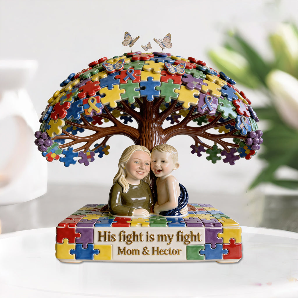 Autism Mom – Personalisierte Acrylplakette in individueller Form zur Sensibilisierung für Autismus