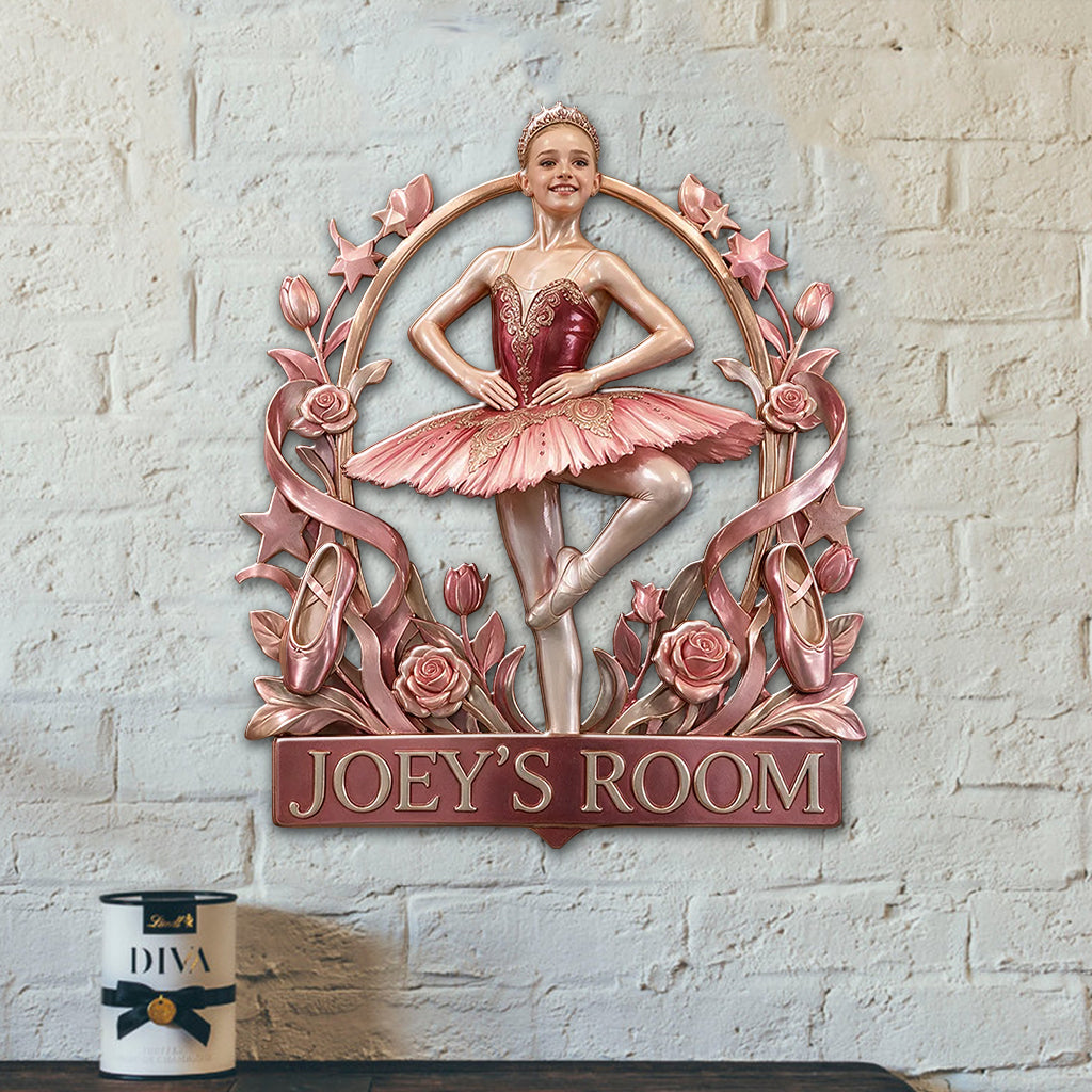 Love Ballet - Personalized Ballet 3D Printed Cut Metal Sign