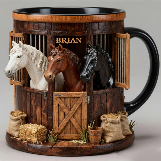 Stable - Personalized Horse Accent Mug & Coaster