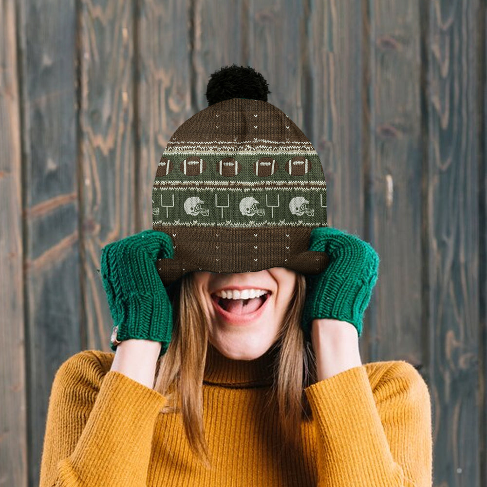 Touchdown Style Winter - Personalisierte Fußballmütze