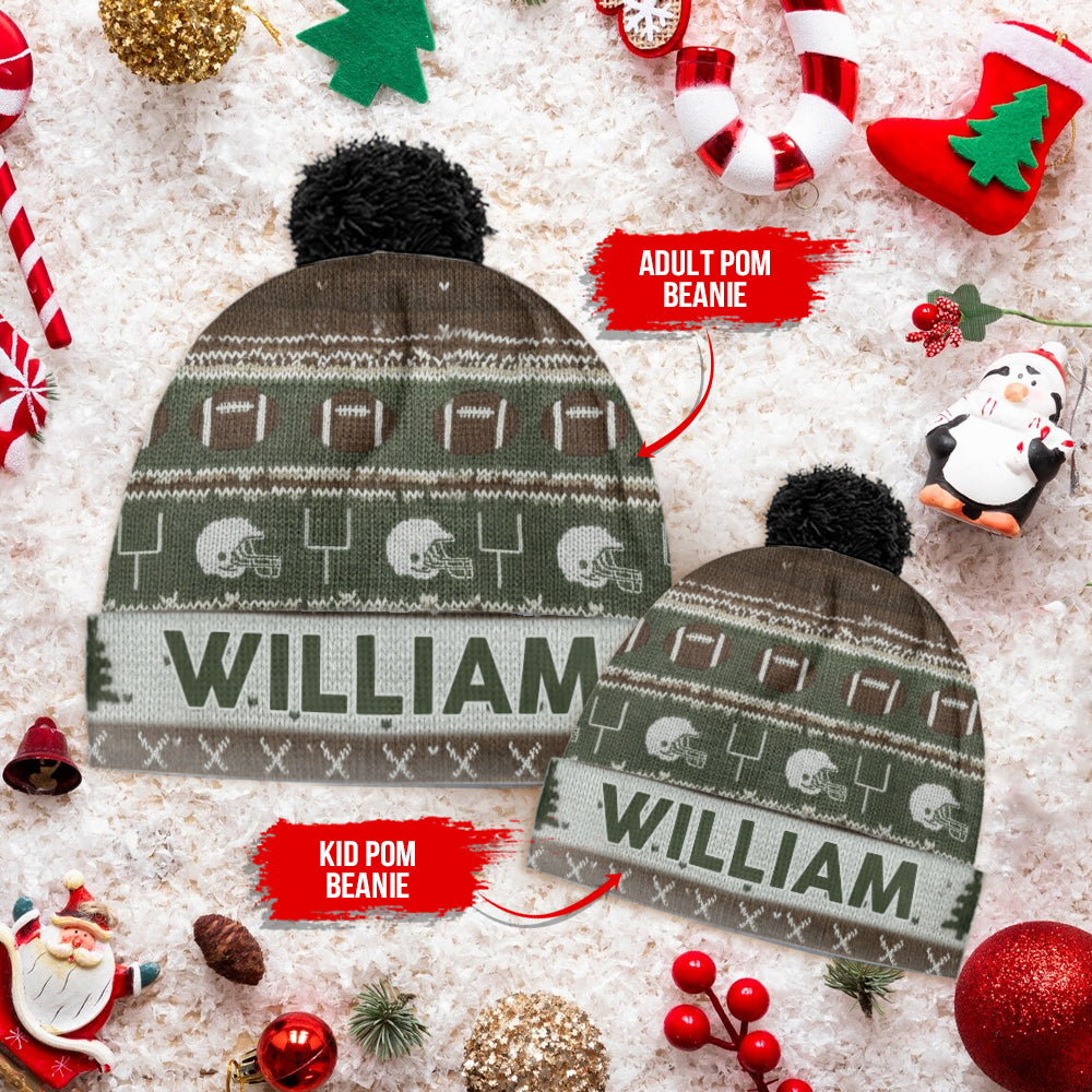 Touchdown Style Winter - Personalisierte Fußballmütze