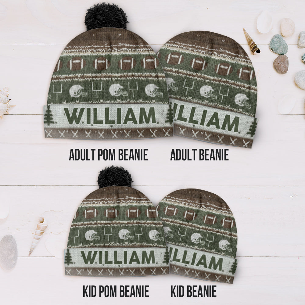 Touchdown Style Winter - Personalisierte Fußballmütze
