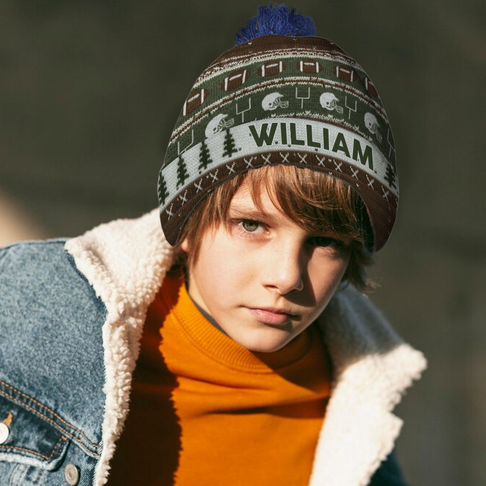 Touchdown Style Winter - Personalisierte Fußballmütze