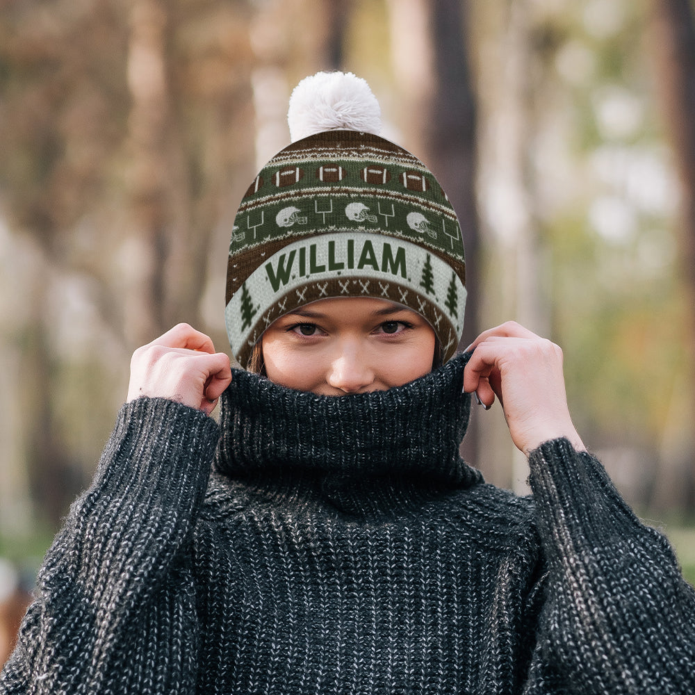 Touchdown Style Winter - Personalisierte Fußballmütze
