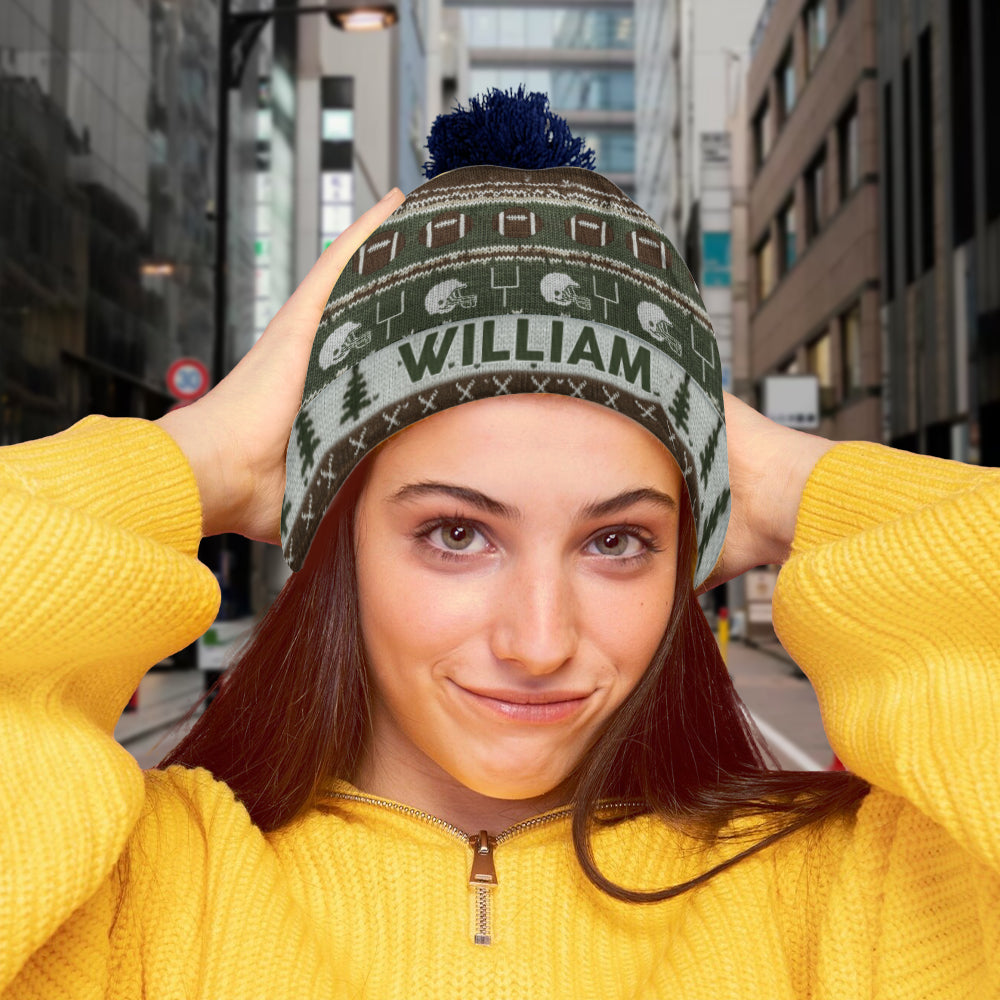Touchdown Style Winter - Personalisierte Fußballmütze