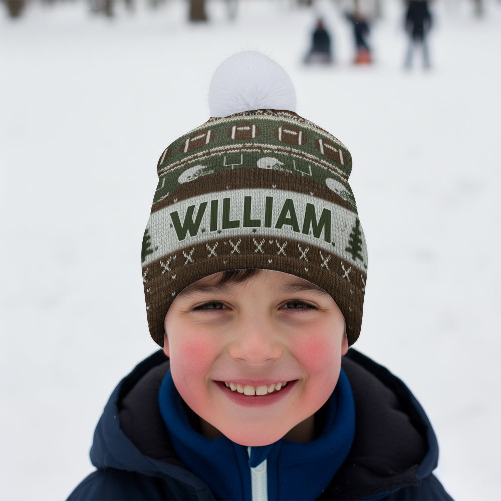 Touchdown Style Winter - Personalisierte Fußballmütze