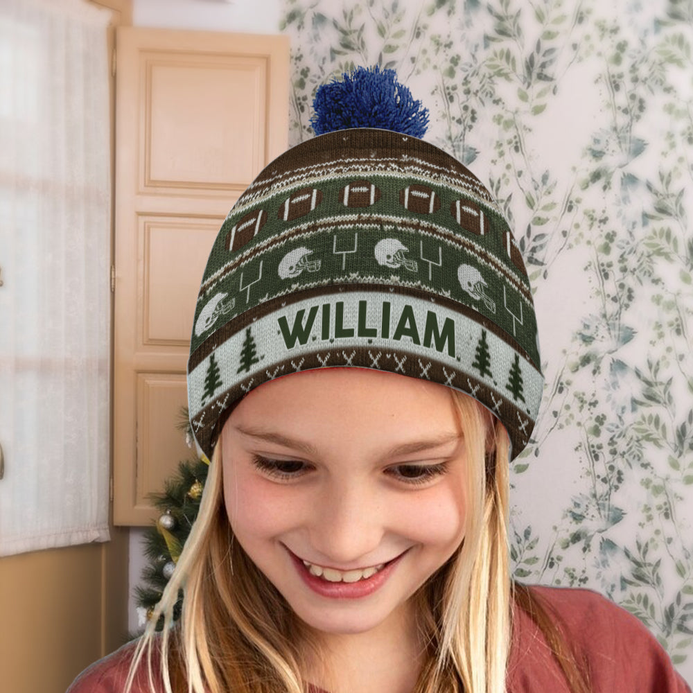 Touchdown Style Winter - Personalisierte Fußballmütze