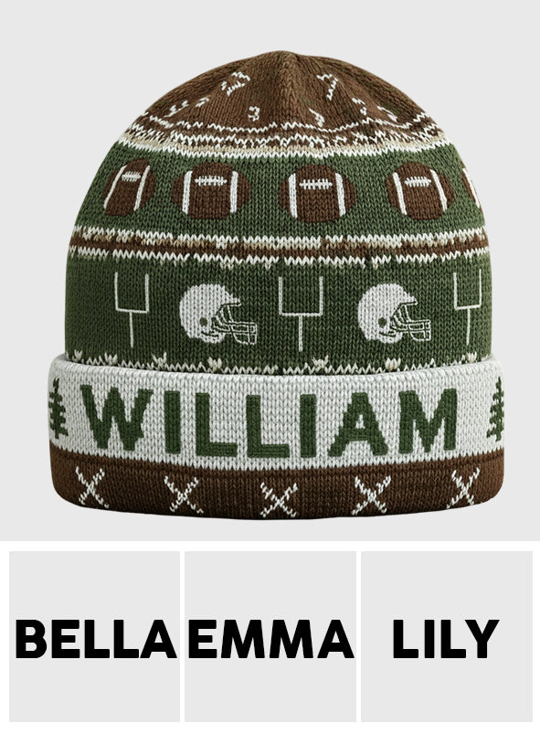 Touchdown Style Winter - Personalisierte Fußballmütze