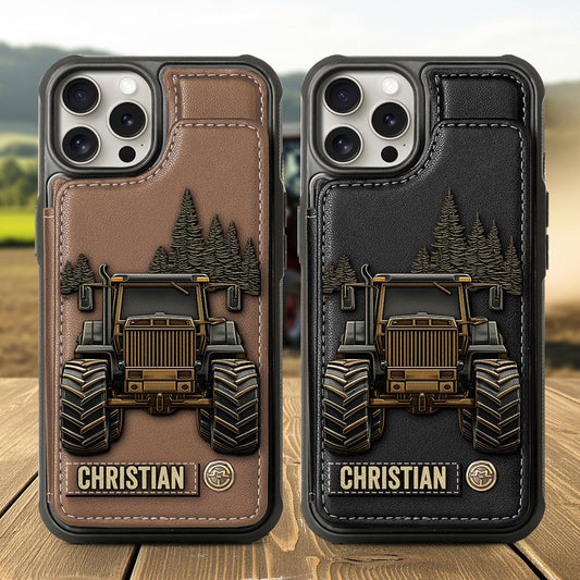 Tractor Ride - Personalized Tractor Wallet Phone Case