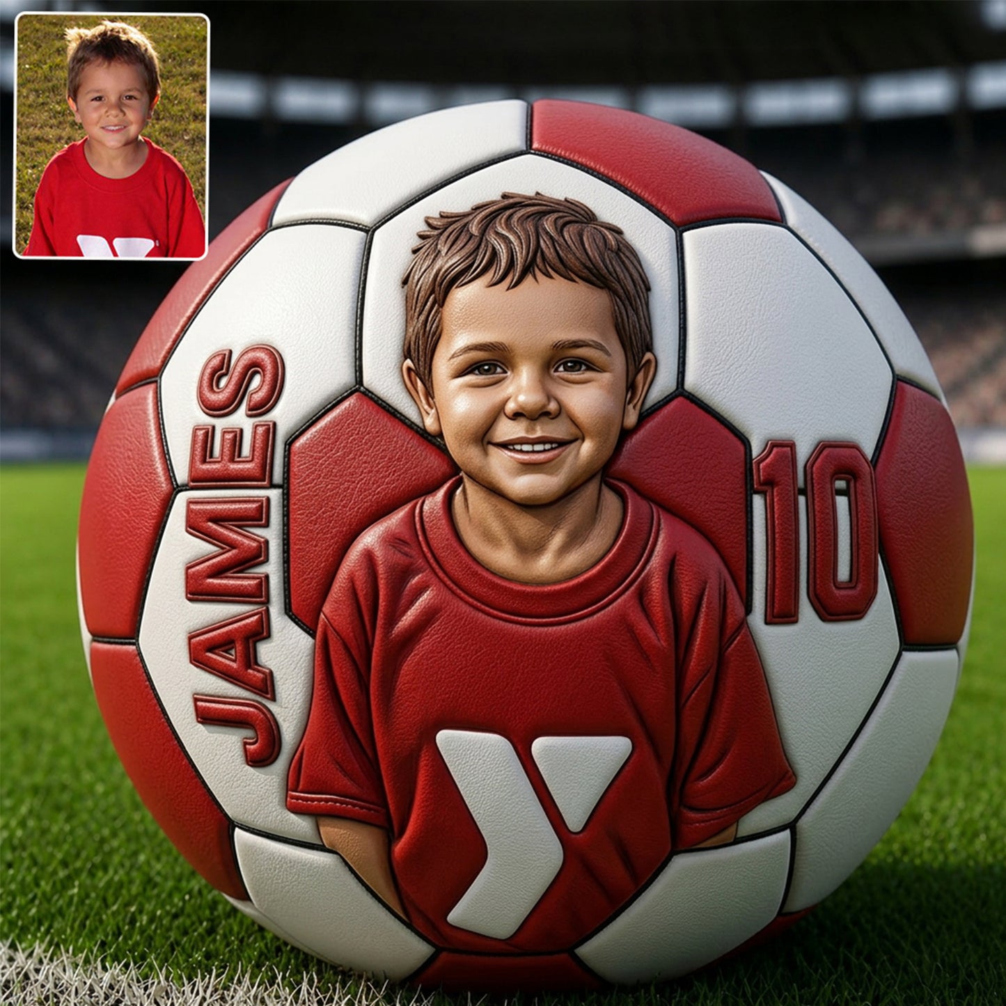 Jedes Foto-Geburtstagsgeschenk für Fußballspieler - Personalisierter Multi-Sportball für Kinder