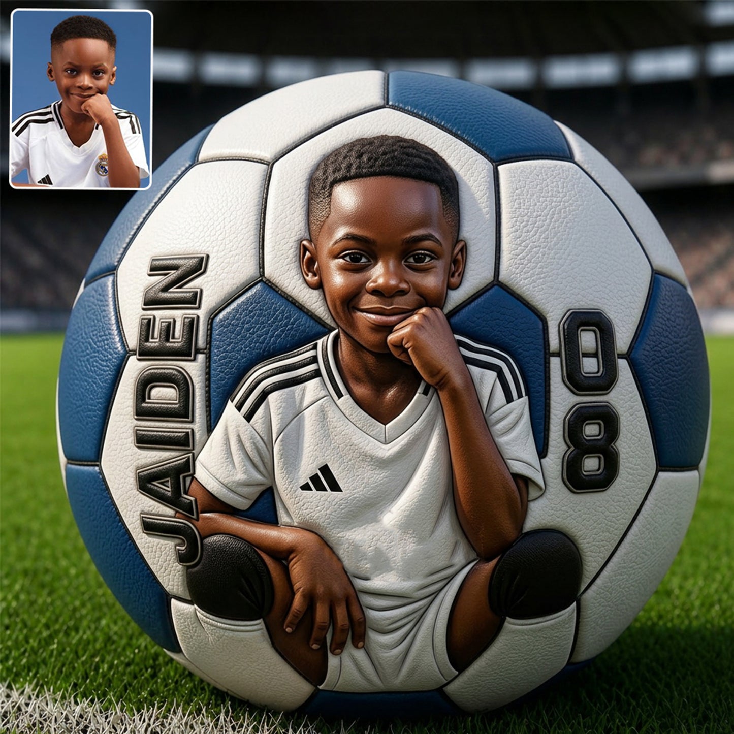 Jedes Foto-Geburtstagsgeschenk für Fußballspieler - Personalisierter Multi-Sportball für Kinder