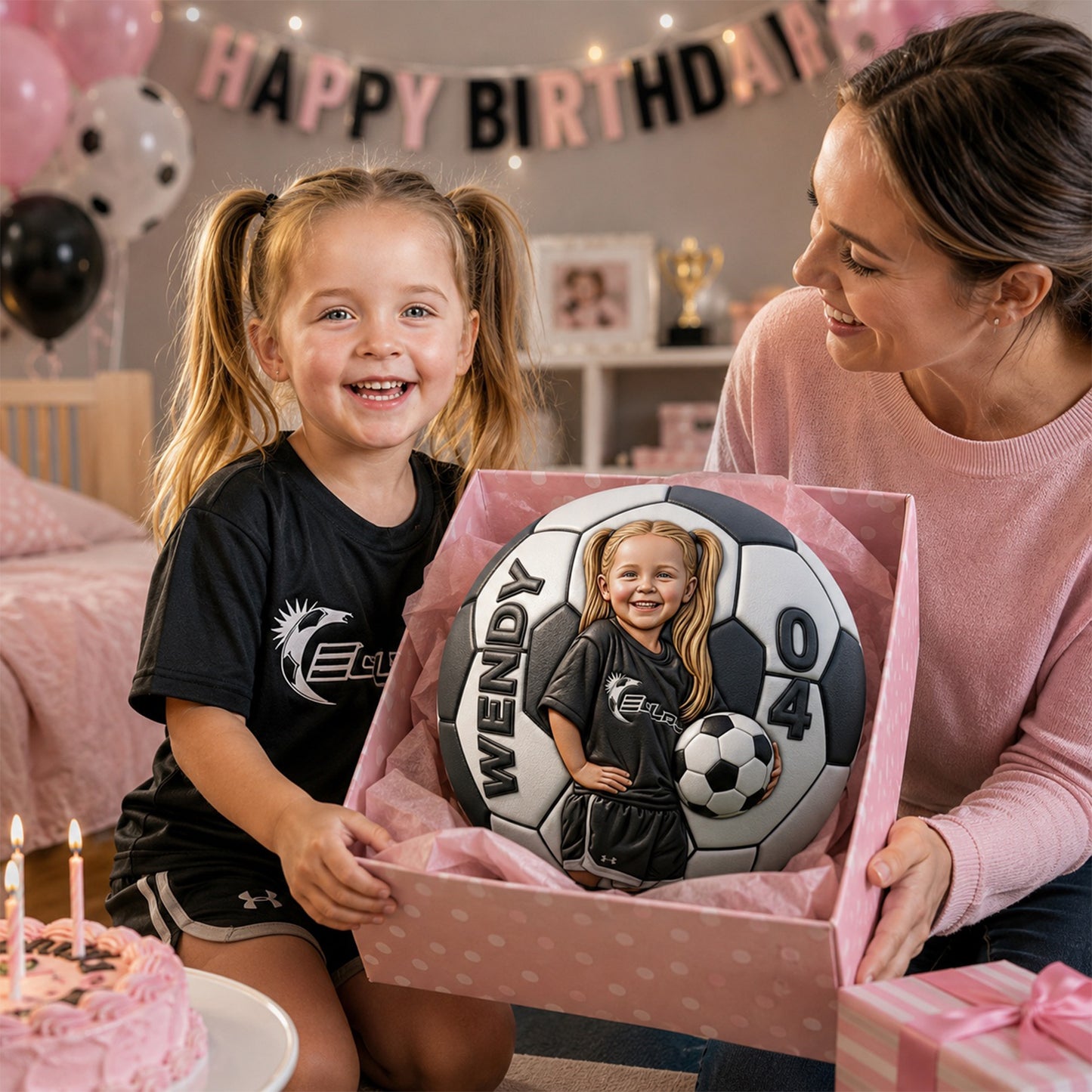Jedes Foto-Geburtstagsgeschenk für Fußballspieler - Personalisierter Multi-Sportball für Kinder