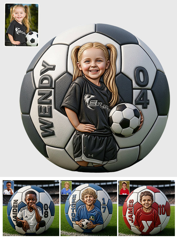 Jedes Foto-Geburtstagsgeschenk für Fußballspieler - Personalisierter Multi-Sportball für Kinder