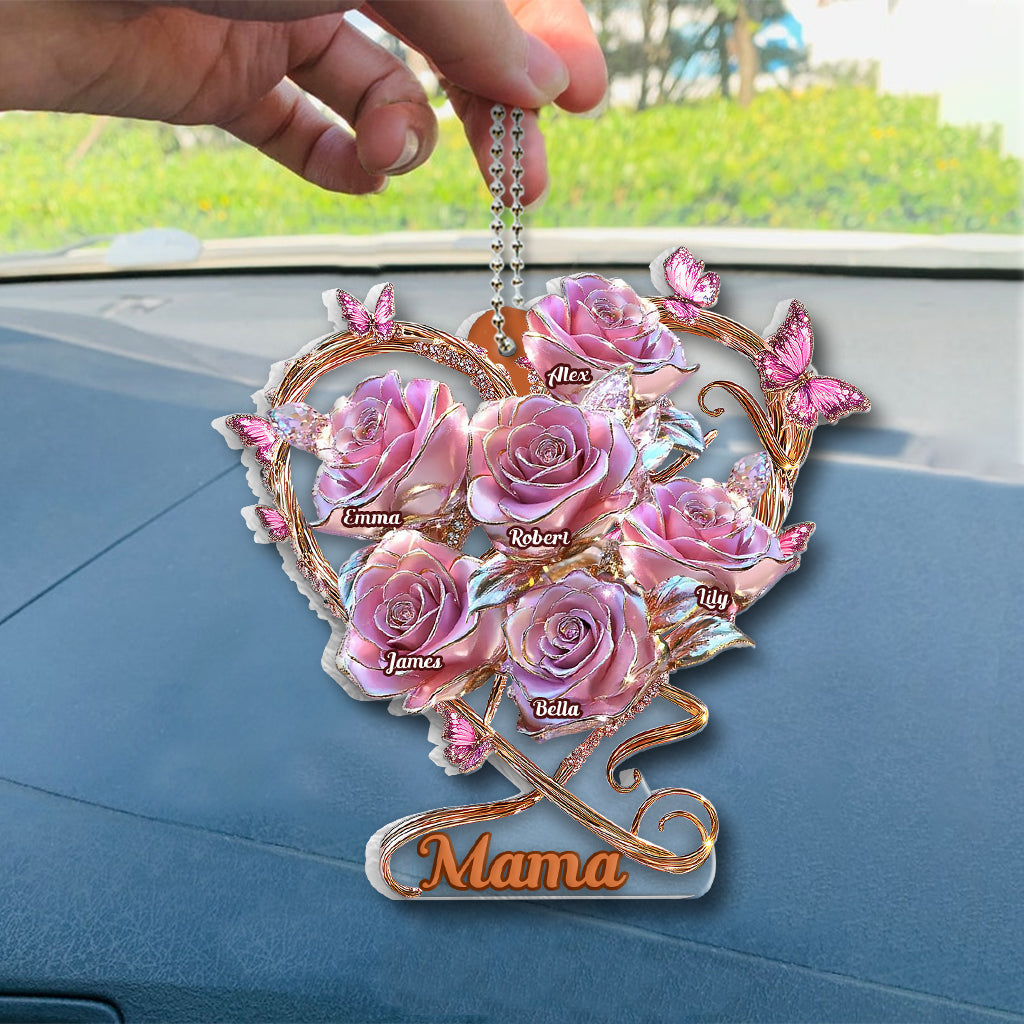 Mein Gartengeschenk für Mama, Oma – Personalisierter transparenter Autoanhänger für Mutter
