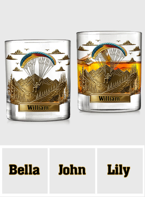 Sky Master – Personalisiertes Whiskyglas für Fallschirm-/Gleitschirmflieger