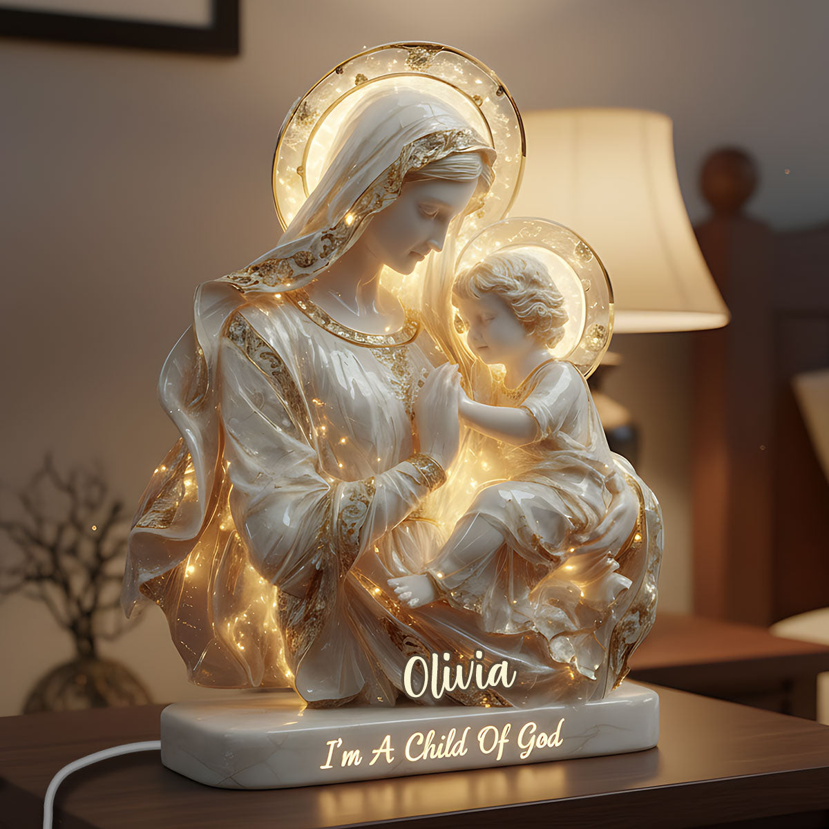 Ein Kind Gottes – Personalisierte christliche Acryl-LED-Nachtleuchte