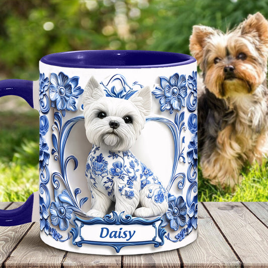 Niedliche Yorkshire Terrier - Personalisierte Tasse mit Hundemotiv