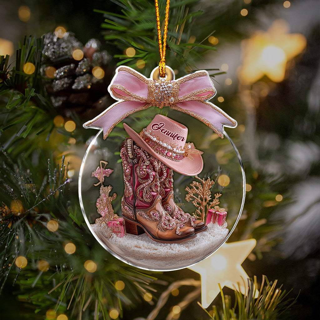 Cowgirl-Stiefel – Personalisierter Cowgirl-Anhänger