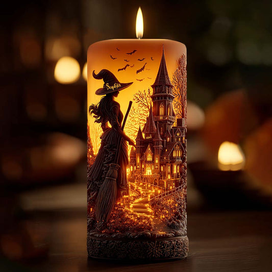 Witch Castle - Personalized Witch Flameless Candle