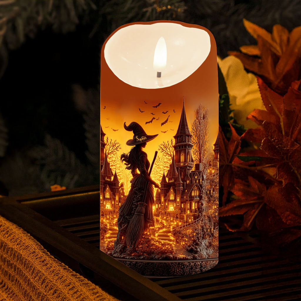 Witch Castle - Personalized Witch Flameless Candle