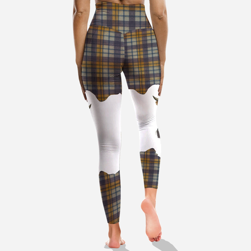 Niedliches Hochlandrind – Personalisierter Hochlandrind-Hoodie und Leggings