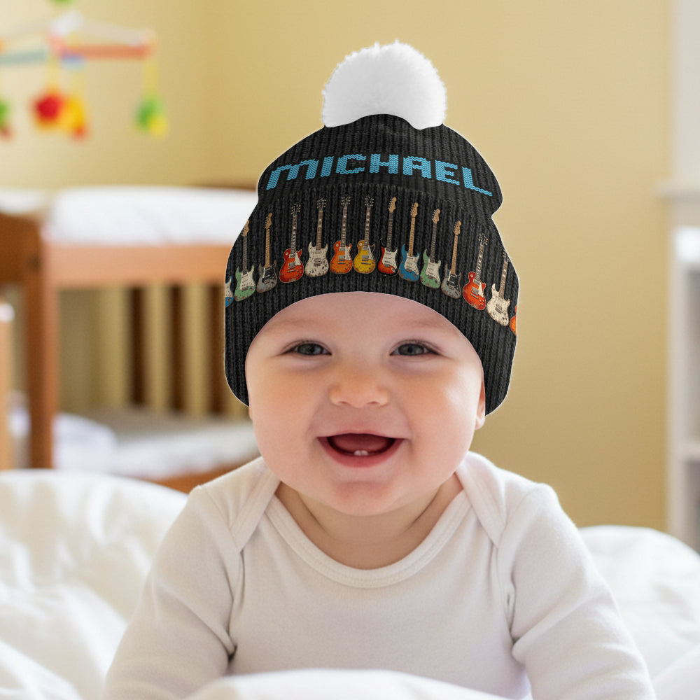 Vintage Guitars - Personalized Guitar Beanie Hat