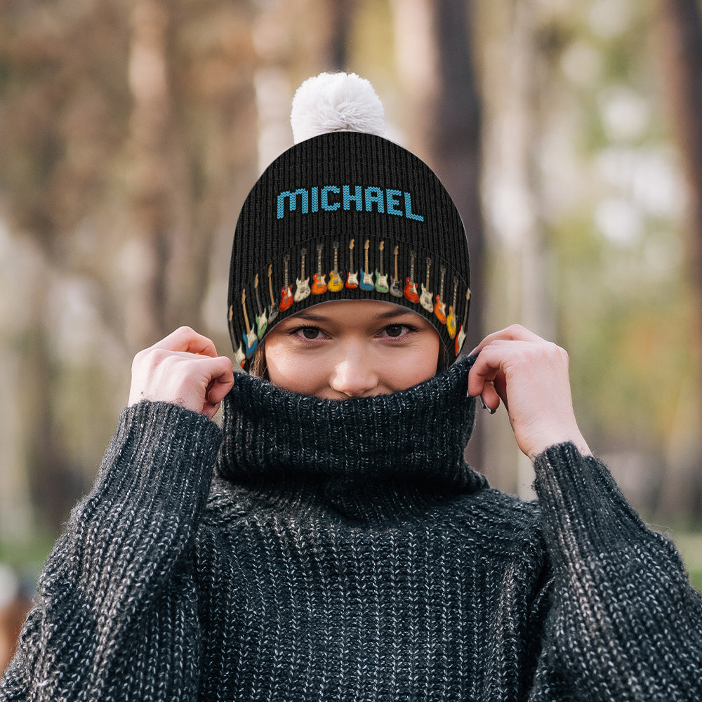 Vintage Guitars - Personalized Guitar Beanie Hat