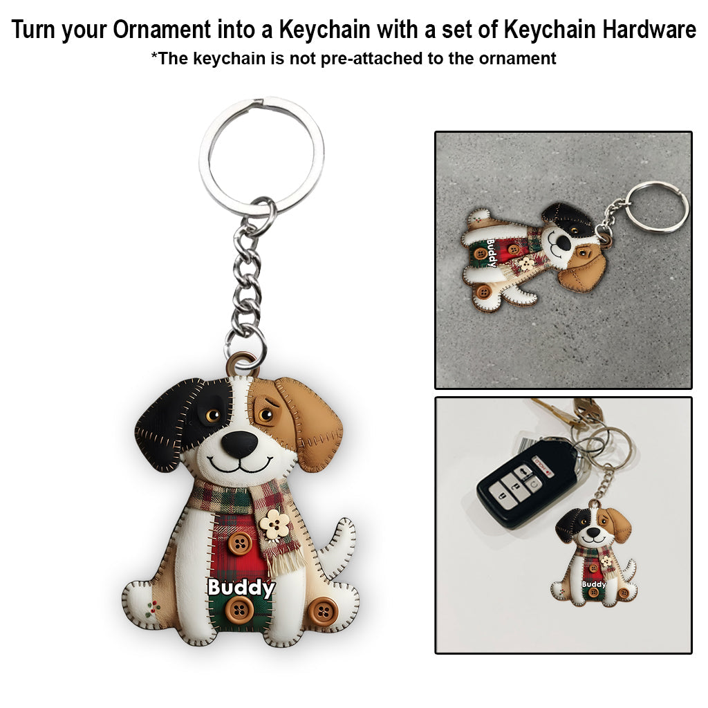 Weihnachtsquilt mit Hunderassen – personalisierter Hundeschmuck