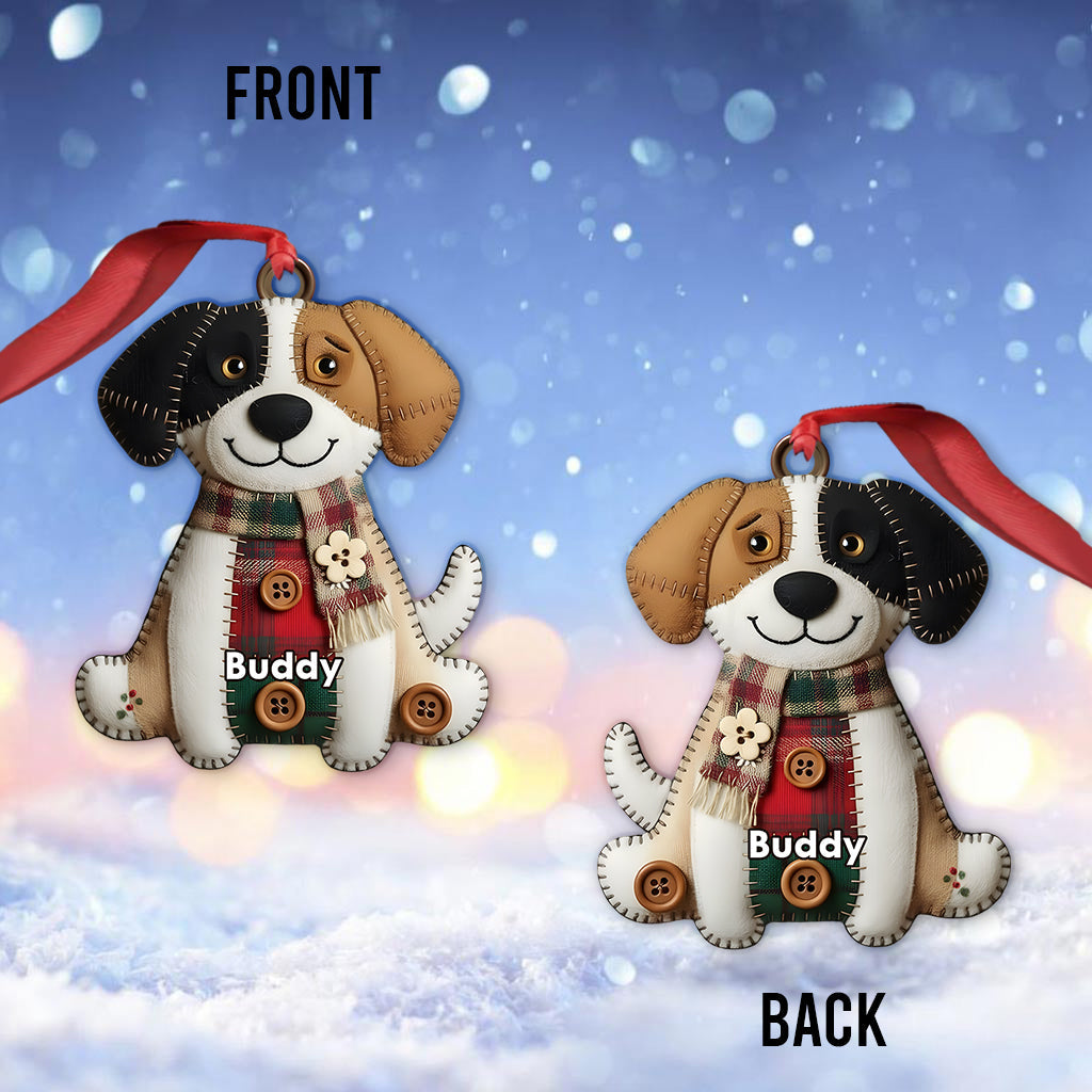 Weihnachtsquilt mit Hunderassen – personalisierter Hundeschmuck