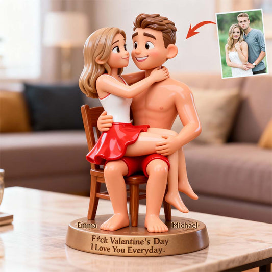 Lustiges Geschenk für Paare mit Foto – personalisierte Acrylplakette in individueller Form