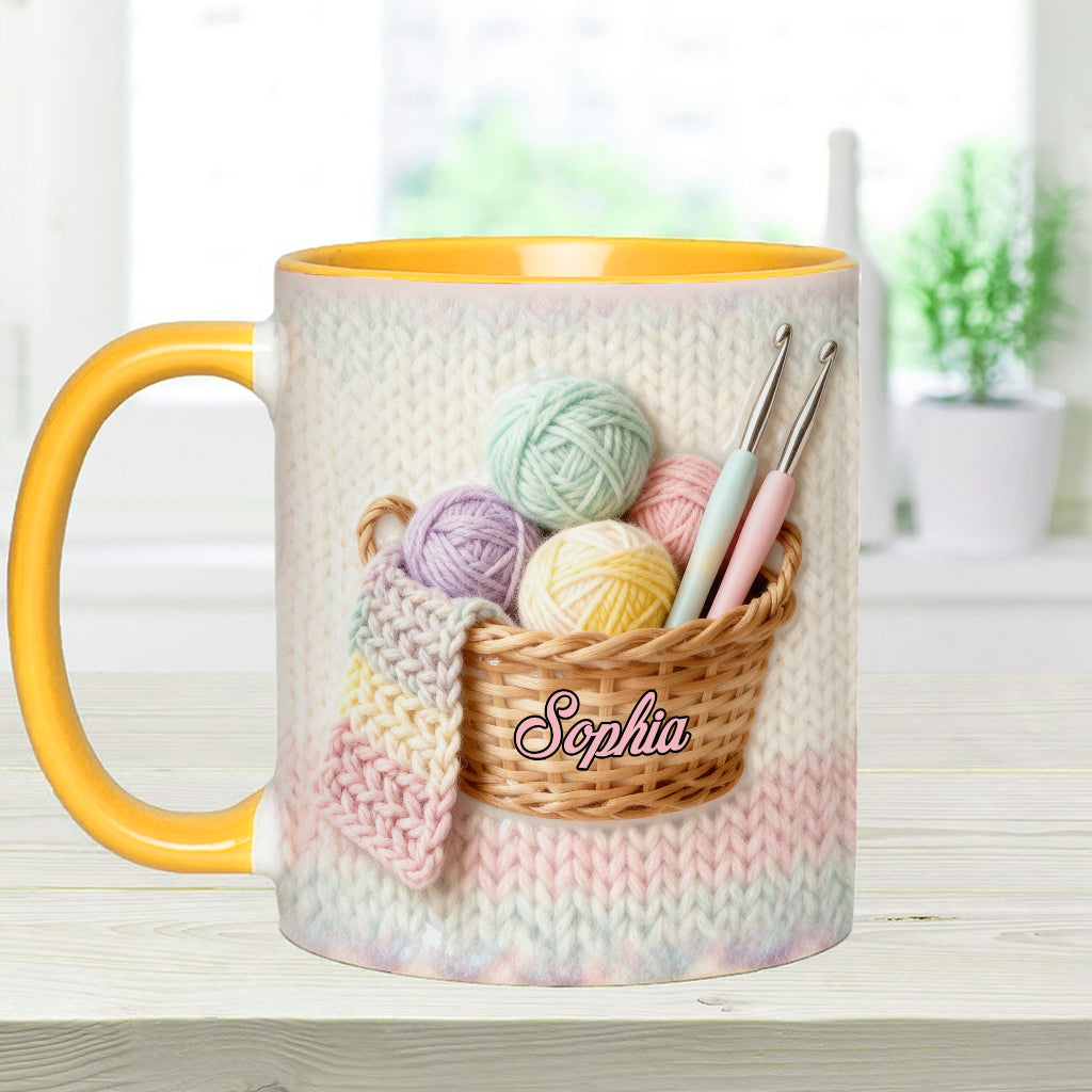Love Crocheting - Personalized Crocheting Accent Mug & Coaster