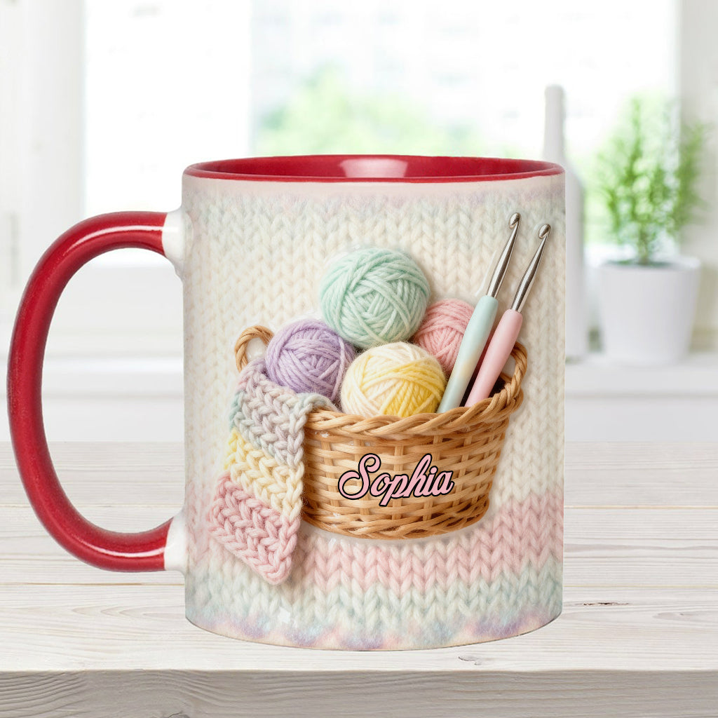 Love Crocheting - Personalized Crocheting Accent Mug & Coaster