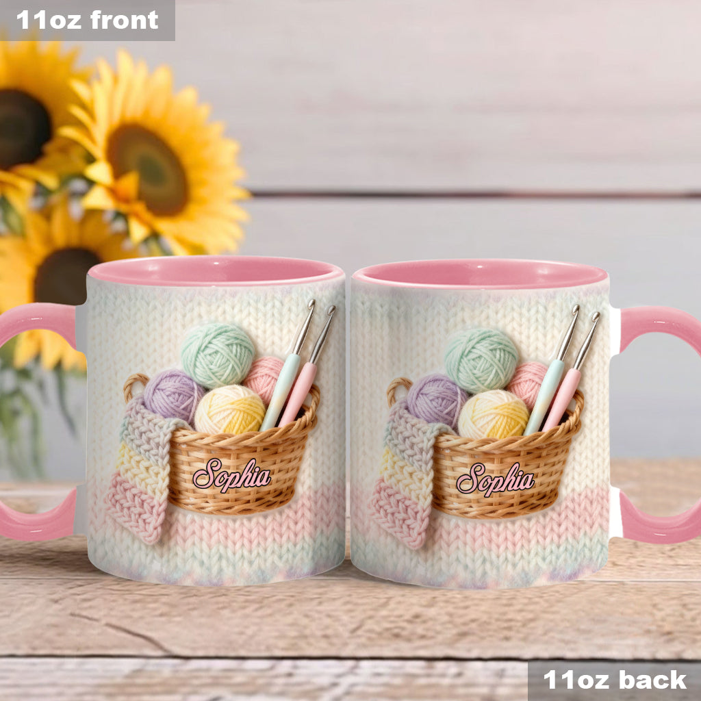 Love Crocheting - Personalized Crocheting Accent Mug & Coaster