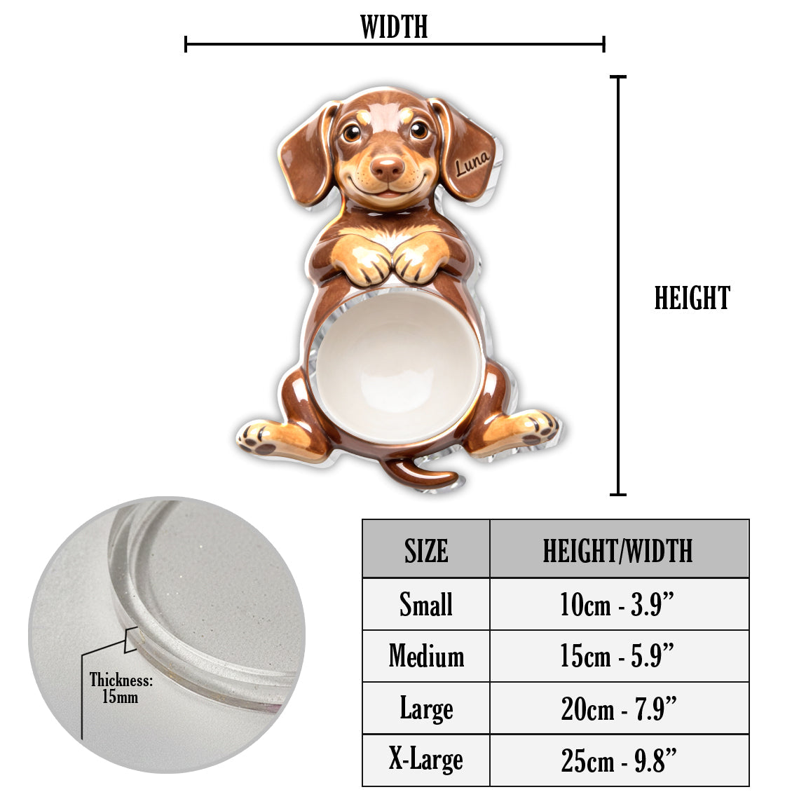 Individuell gestaltbare Hunde-Auffangschale mit Foto
