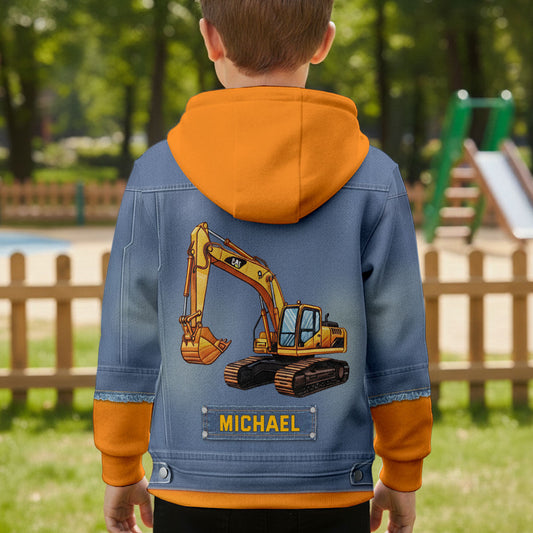 Baumaschinen - Personalisiertes Kinder-T-Shirt
