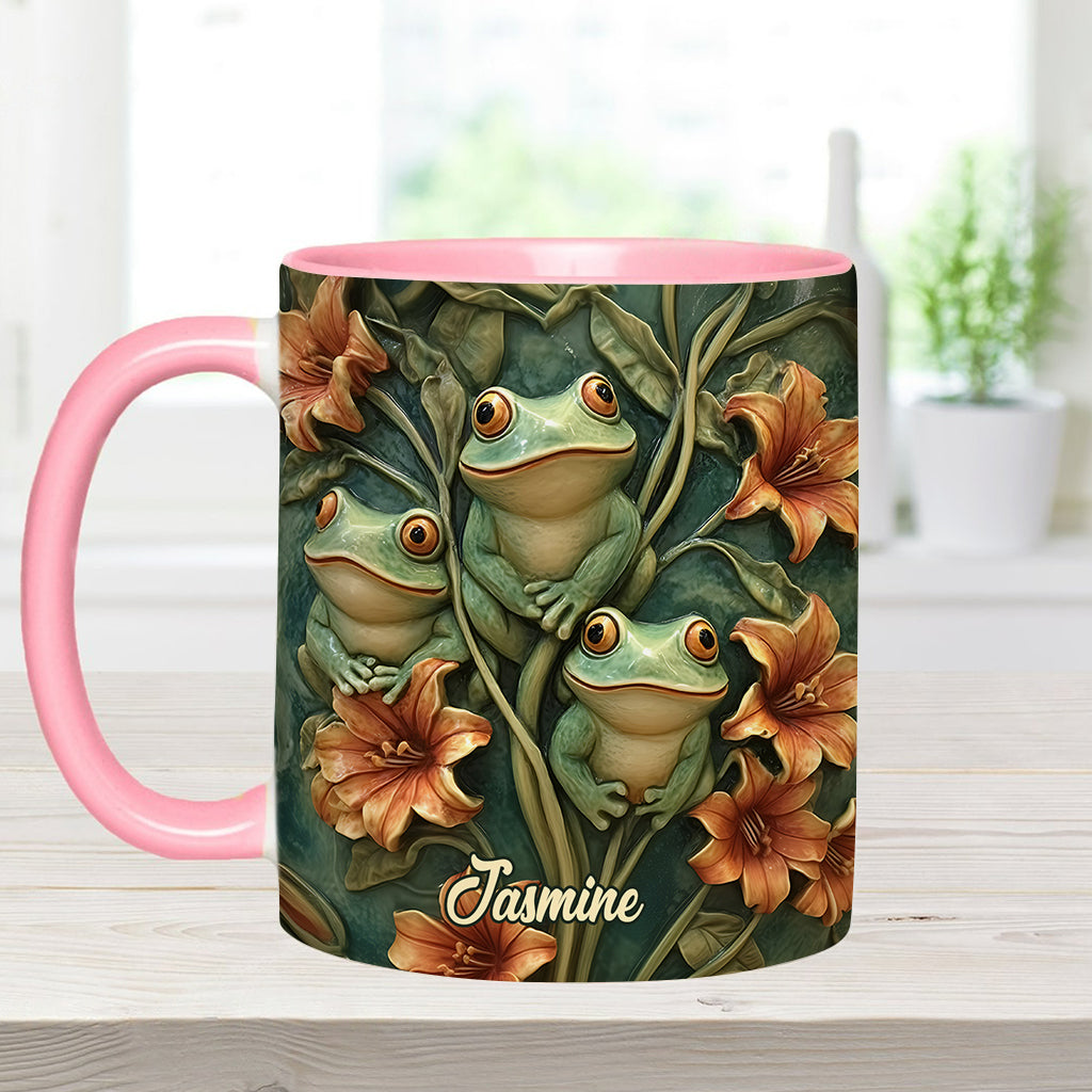 Frog Lovers - Personalized Frog Accent Mug