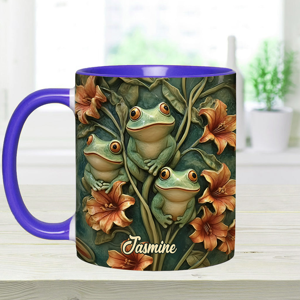 Frog Lovers - Personalized Frog Accent Mug