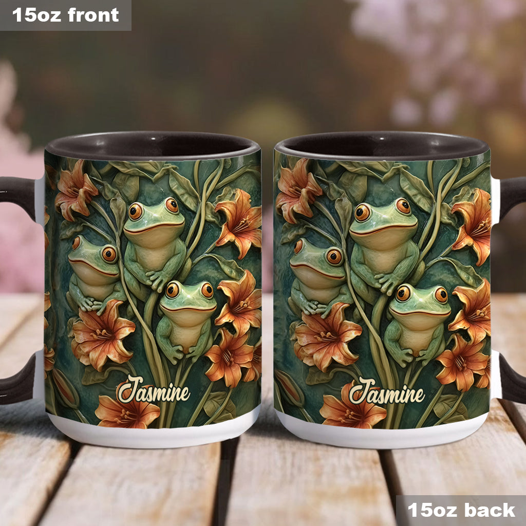 Frog Lovers - Personalized Frog Accent Mug